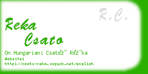 reka csato business card