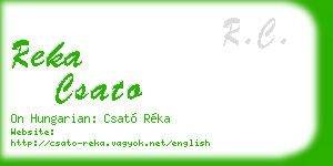 reka csato business card